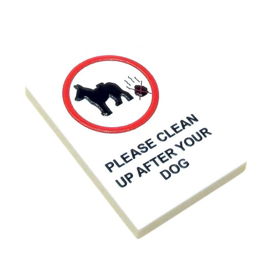 Please Clean Up After Your Dog Sign - Tile